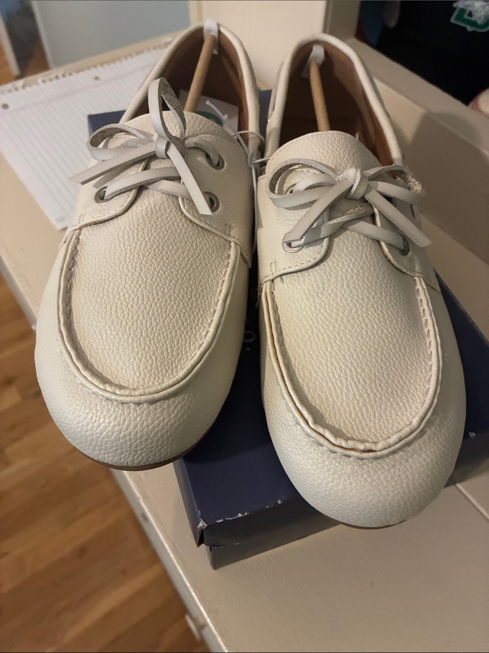 Women’s Casual Boat Shoes in Off-White
